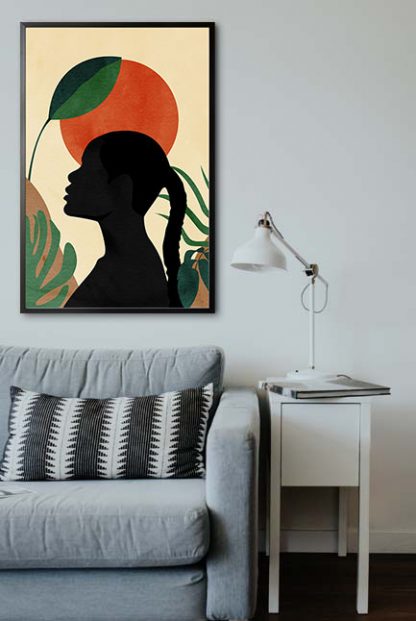 Lady in safari no. 1 poster in interior
