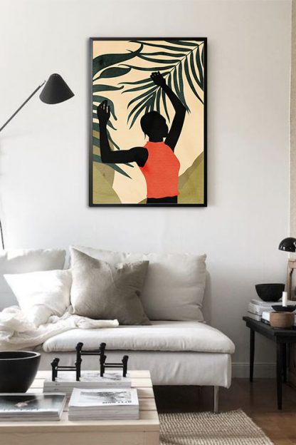 Lady in safari no. 3 poster in interior