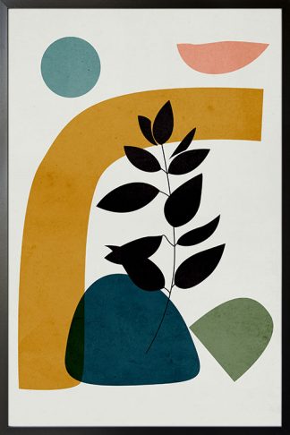 Leaf and abstract shape no. 1 poster