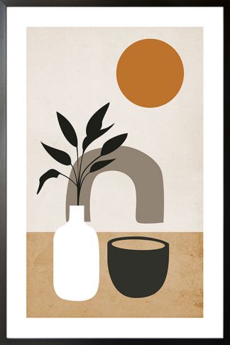 Leaf and abstract shape no. 4 poster