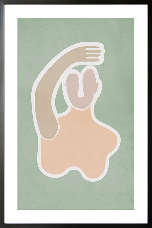 Women graphical shape figure poster