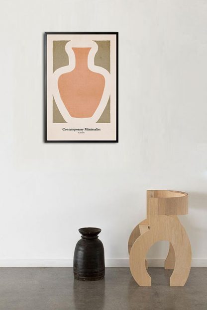 Ceramic poster in interior