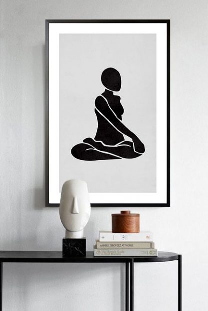 Fitness figure poster in interior