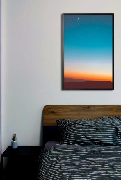 Starry sky poster in interior