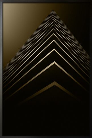 Abstract lines in black background poster
