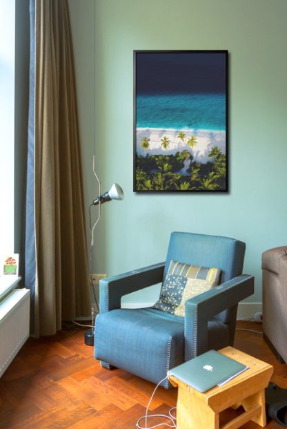 Beach sea poster in interior