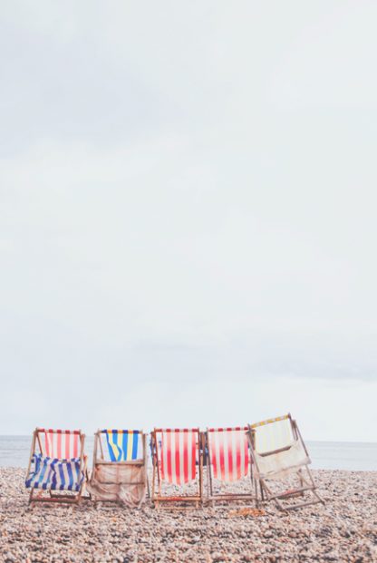 Beach chairs poster