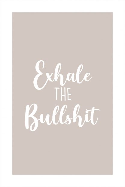 Exhale the bullshit poster