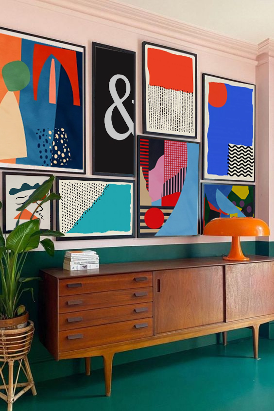 Colorful poster art wall from artdesign.ph