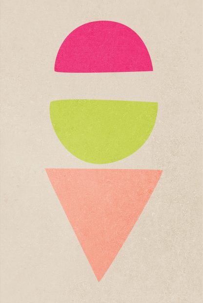 Ice cream shape poster