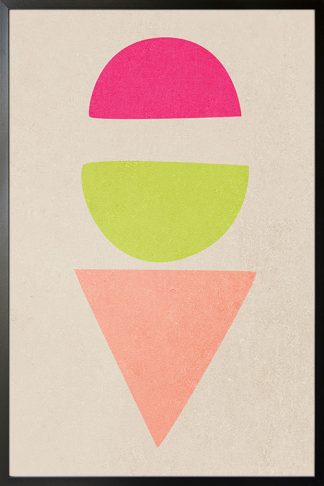 Ice cream shape poster