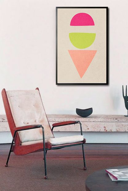 Ice cream shape poster in interior