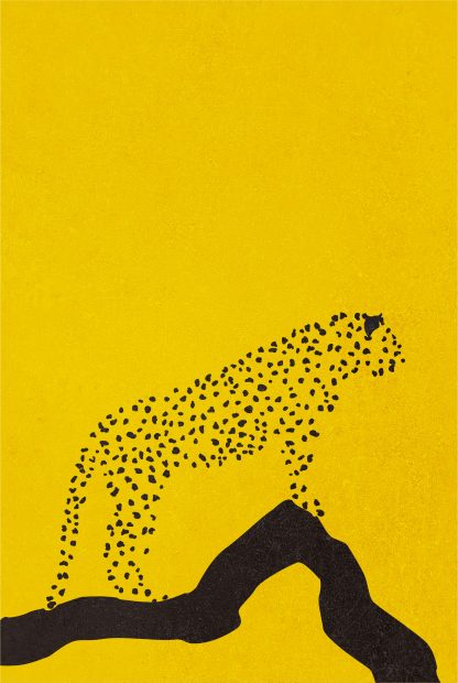 Leopard stencil poster