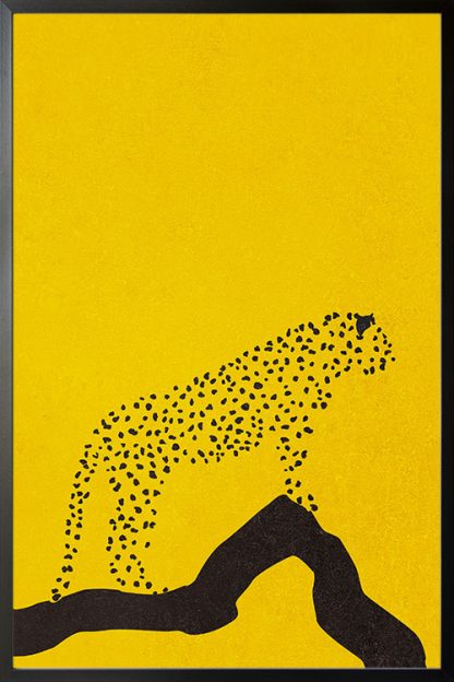Leopard stencil poster