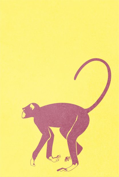 Monkey stencil poster