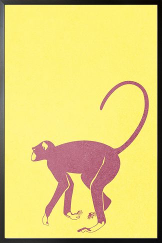 Monkey stencil poster