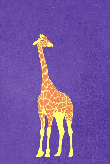 Orange spot giraffe poster
