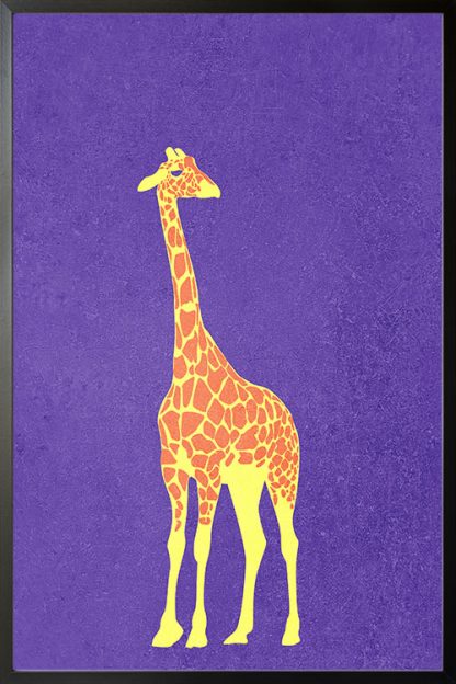 Orange spot giraffe poster
