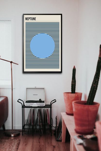 Neptune minimal poster in interior