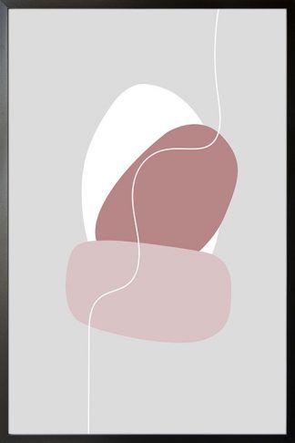 Pink tone shape and lines no. 1 poster