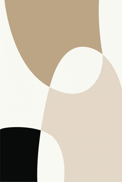 Beige tone shapes poster
