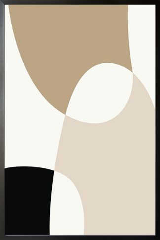 Beige tone shapes poster