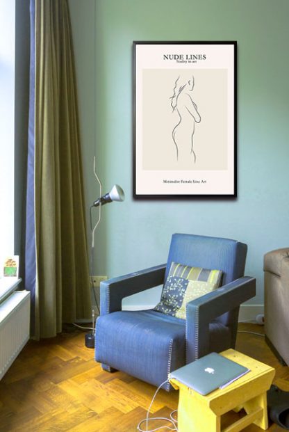 Nude Lines no. 1 poster in interior