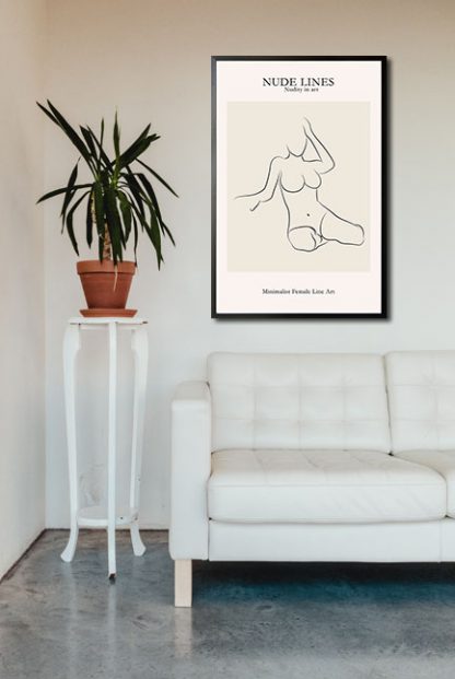 Nude Lines no. 2 poster in interior