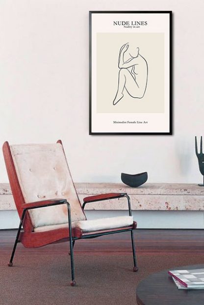 Nude Lines no. 3 poster in interior