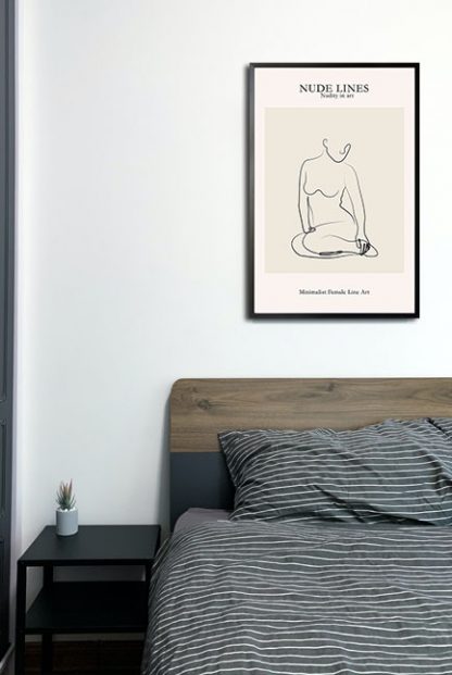 Nude Lines no. 6 poster in interior