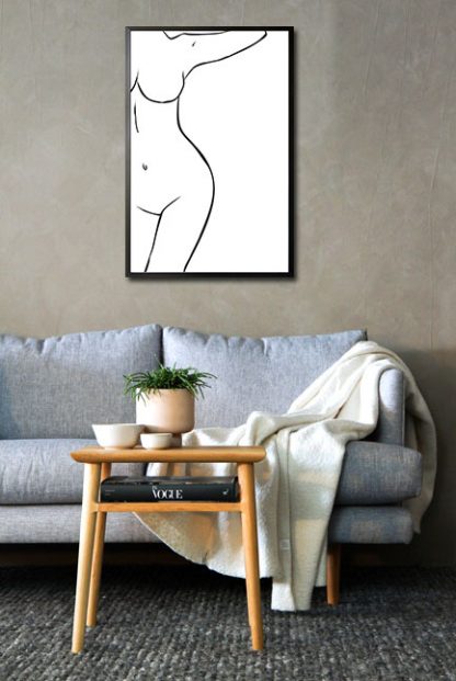 Sexy nude lines no. 2 poster in interior