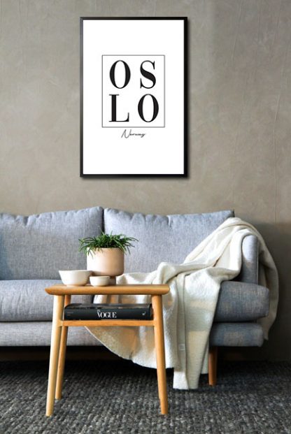 Oslo typo poster in interior