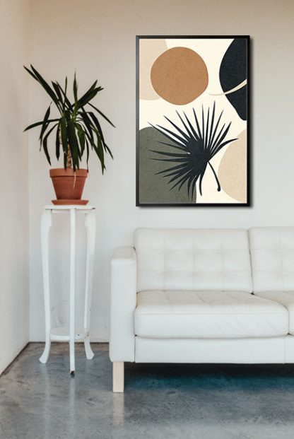 Textured nature and shape no. 1 poster in interior