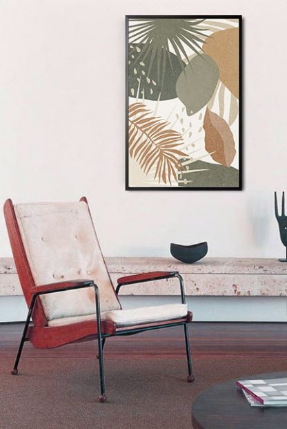 Textured nature and shape no. 3 poster in interior