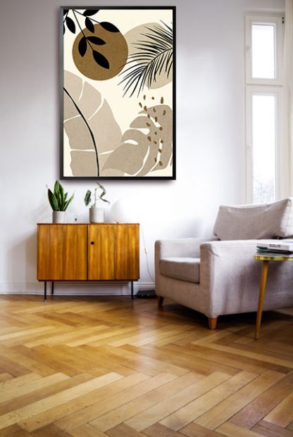 Textured nature and shape no. 4 poster in interior