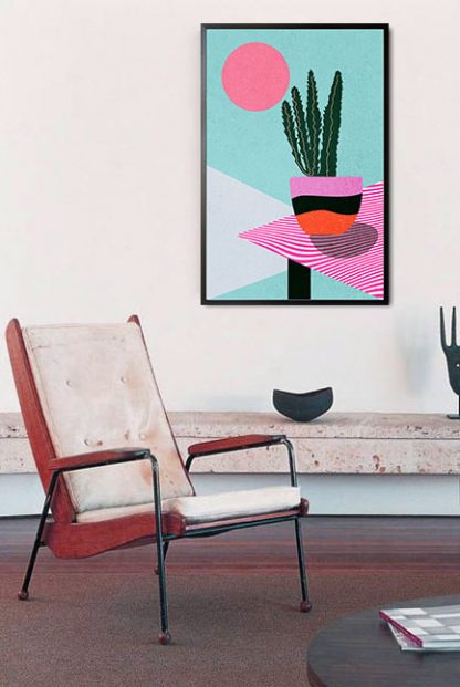Contemporary art plant no. 2 poster in interior