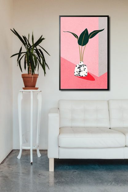 Contemporary art plant no. 4 poster in interior