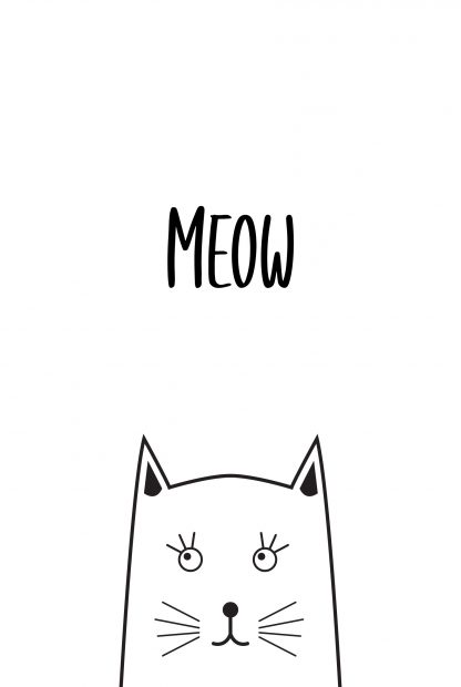 Cat meow poster