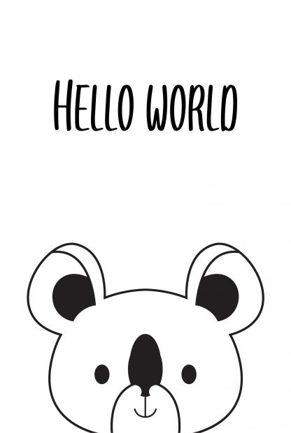 Koala hello world poster