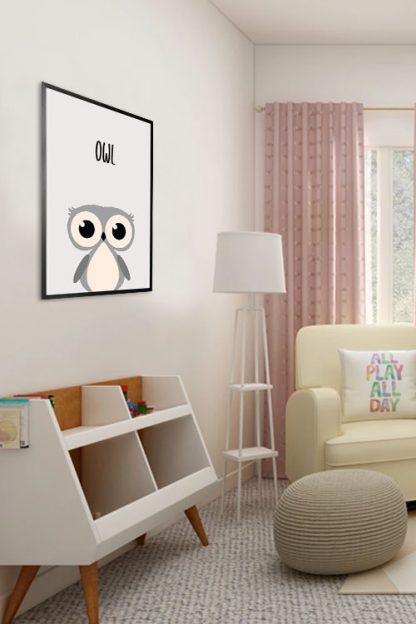 Cutie owl poster in interior