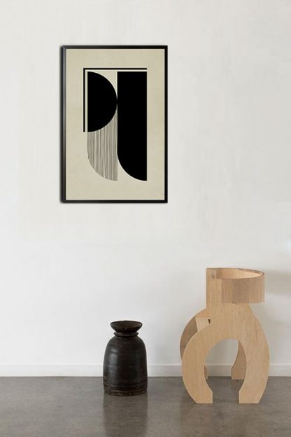 Abstraction and lines no. 2 poster in interior