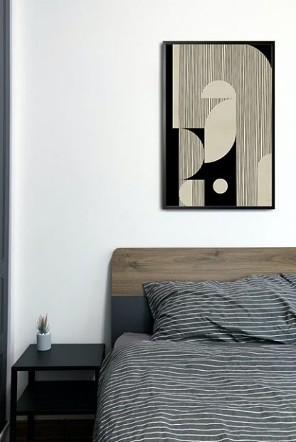 Abstraction and lines no. 4 poster in interior