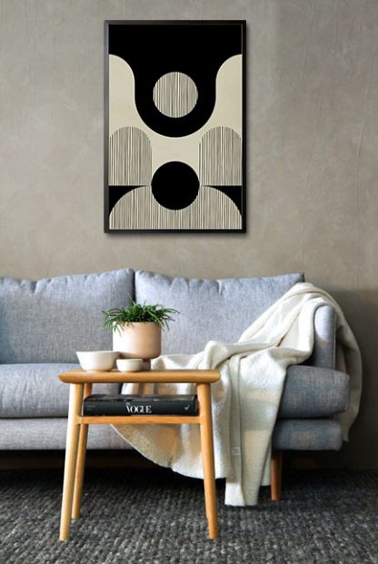 Abstraction and lines no. 5 poster in interior