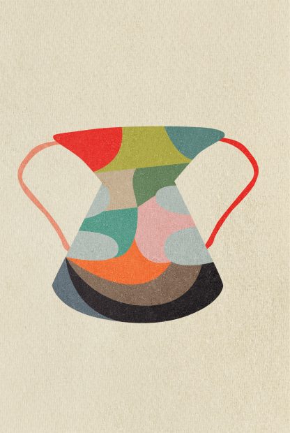 Contemporary vase abstract no. 3 poster