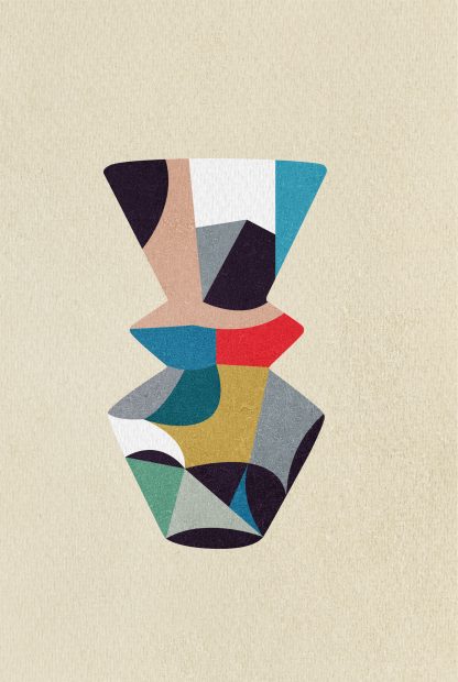 Contemporary vase abstract no. 4 poster