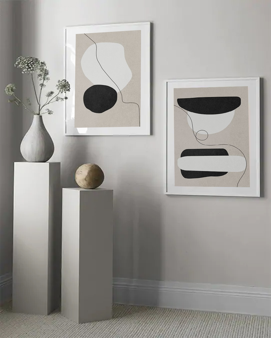 Simple abstract art wall
