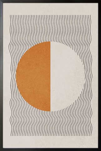 Graphical lines and half circle no. 1 poster