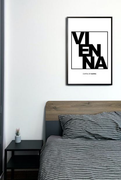 Vienna Typo poster in interior