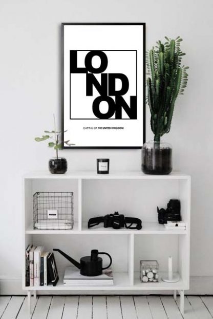 London Typo poster in interior