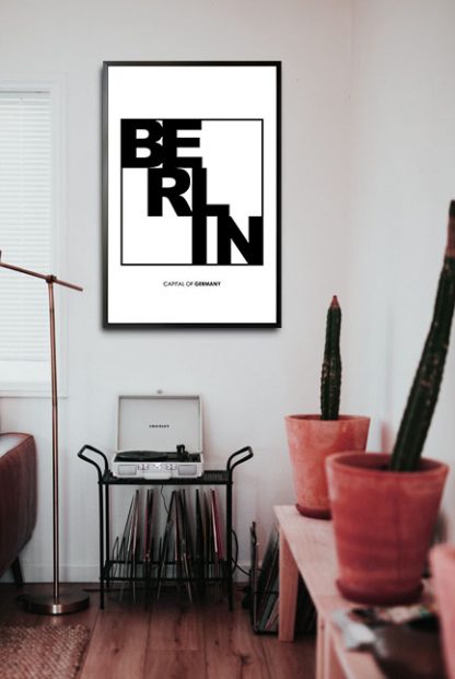 Berlin Typo poster in interior